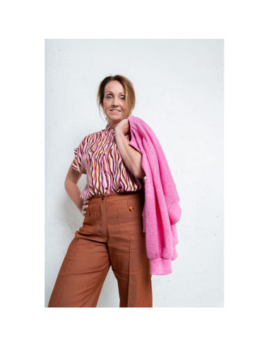 Tecido jeans denim stretch - Branco