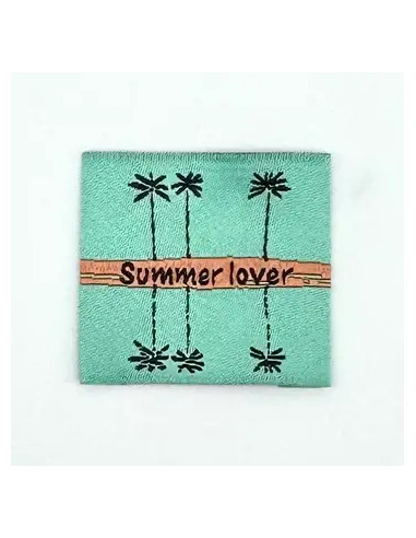 Conjunto de 5 etiquetas tecidas para costurar Summer love