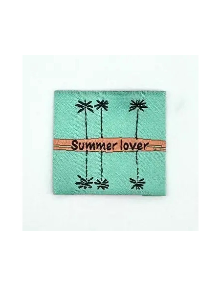 Conjunto de 5 etiquetas tecidas para costurar Summer love