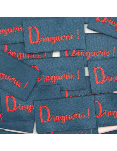 Conjunto de 5 etiquetas tecidas para costurar Dinguerie 2