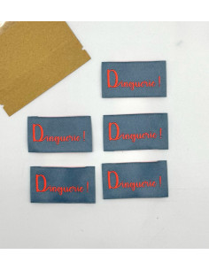 Conjunto de 5 etiquetas tecidas para costurar Dinguerie