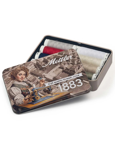 Conjunto de 8 linhas de costura de poliéster 200m Mettler ®