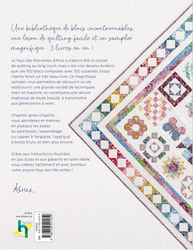 Livre 1 quilt, 100 blocs - Alice aux pays des merveilles