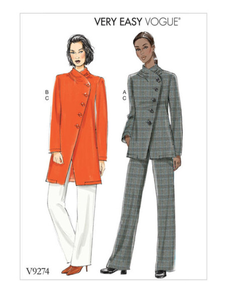 Molde de casaco e calça - Vogue 9274