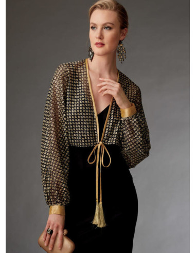Padrão de boleros e mini capa - Vogue 9276