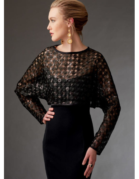 Padrão de boleros e mini capa - Vogue 9276