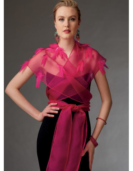 Padrão de boleros e mini capa - Vogue 9276