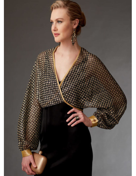 Padrão de boleros e mini capa - Vogue 9276