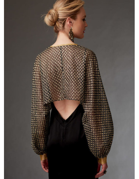 Padrão de boleros e mini capa - Vogue 9276