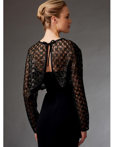 Padrão de boleros e mini capa - Vogue 9276