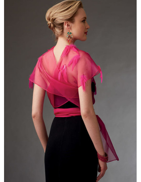 Padrão de boleros e mini capa - Vogue 9276