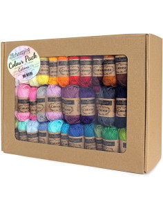 Conjunto de 109 mini novelos Scheepjes Catona Colour Pack