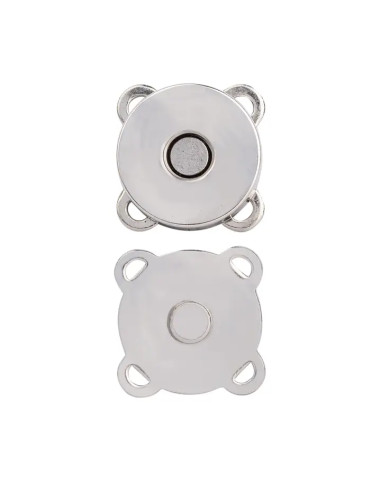 Botões de pressão magnéticos 19 mm para costurar - Prata