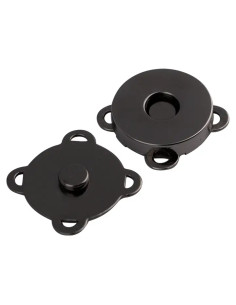 Botões de pressão magnéticos 19 mm para costurar - Preto
