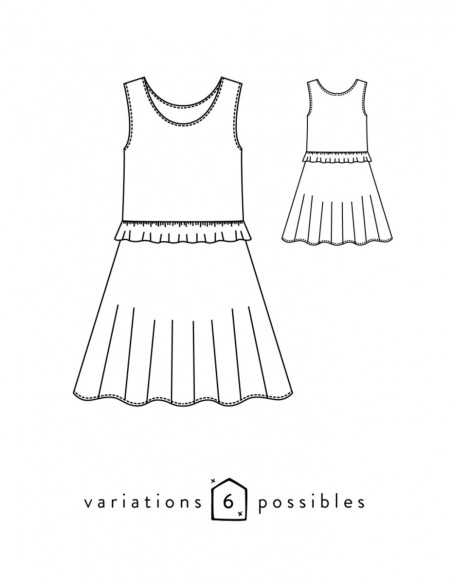 Molde de vestido Petite Lune - Atelier Scämmit