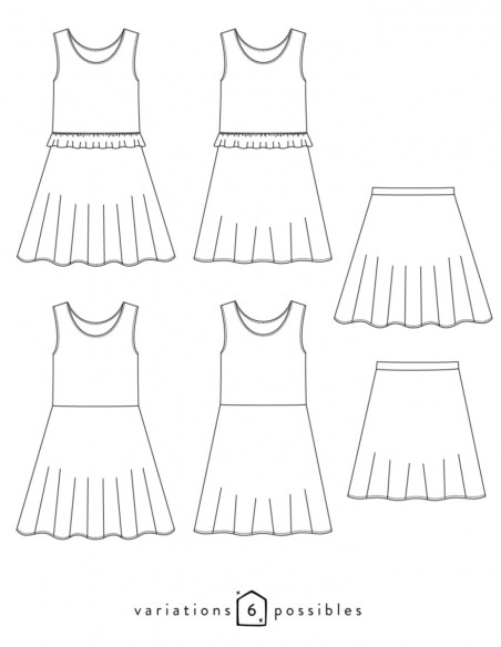 Molde de vestido Petite Lune - Atelier Scämmit