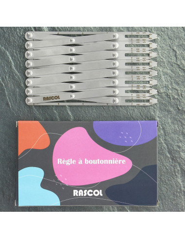Régua de medição para casas de botão de metal premium Rascol