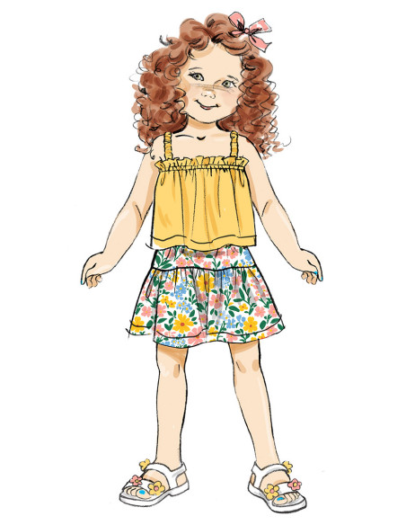 Padrão de blusas e saias - Butterick 7050