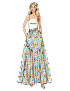 Molde de saia - Butterick 7044 2
