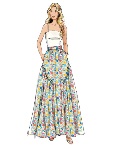 Molde de saia - Butterick 7044