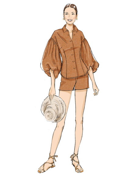 Molde de blusa - Butterick 7045