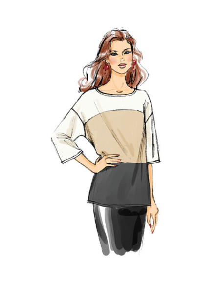 Molde de blusa - Vogue 8877