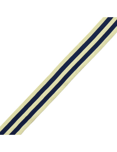 Galão de listras metálicas - Azul-marinho e dourado