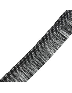Franja lurex 50 mm - Preto