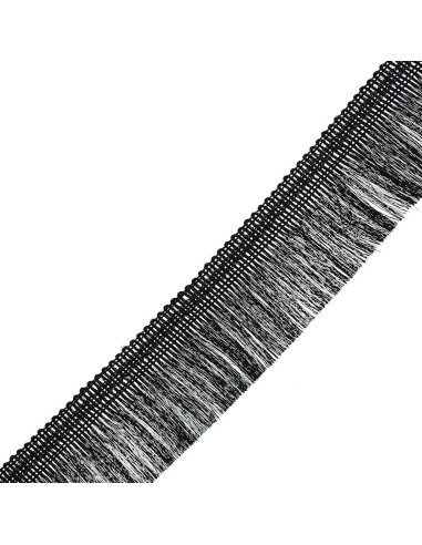 Franja lurex 50 mm - Preto