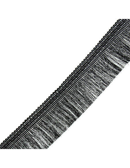 Franja lurex 50 mm - Preto