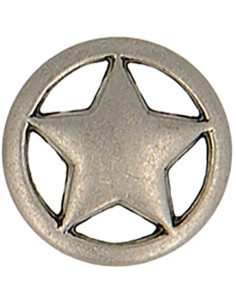 Botão estrela de metal - Aço