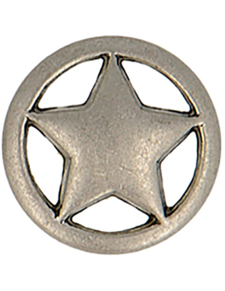 Botão estrela de metal - Aço