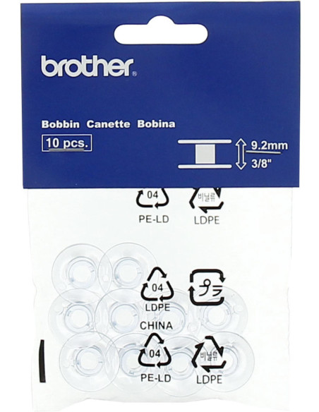 Bobinas Brother originais 9,2 mm para máquinas de costura