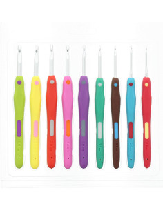 Conjunto de 9 agulhas de crochê ergonômicas Rascol 2