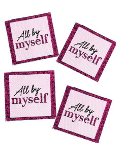 Conjunto de 4 etiquetas para costurar - All by myself