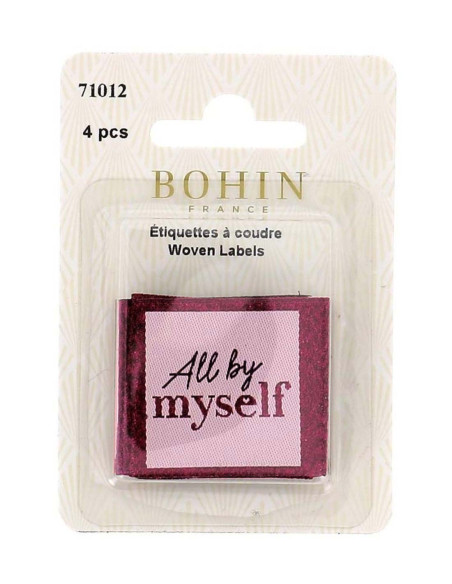 Conjunto de 4 etiquetas para costurar - All by myself