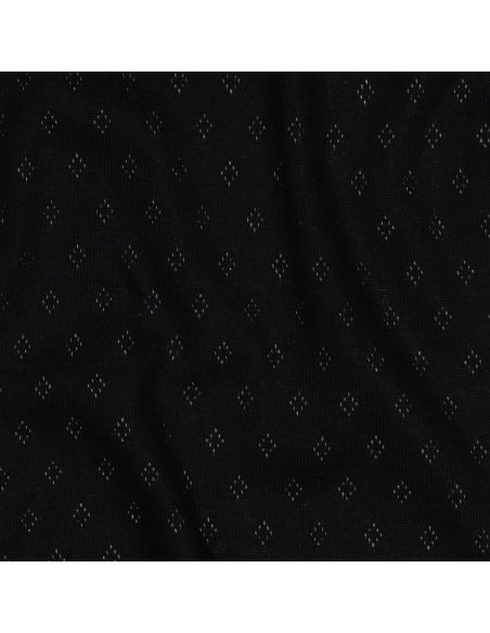 Tecido jersey malha pointelle - Preto