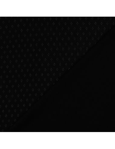 Tecido jersey malha pointelle - Preto