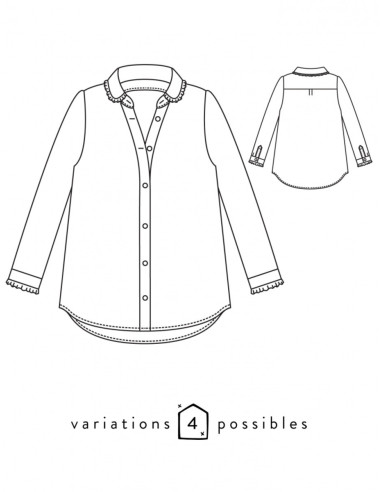 Padrão de camisa Liseron - Atelier Scämmit