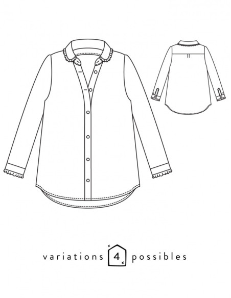 Padrão de camisa Liseron - Atelier Scämmit