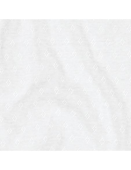 Tecido jersey malha pointelle - Branco