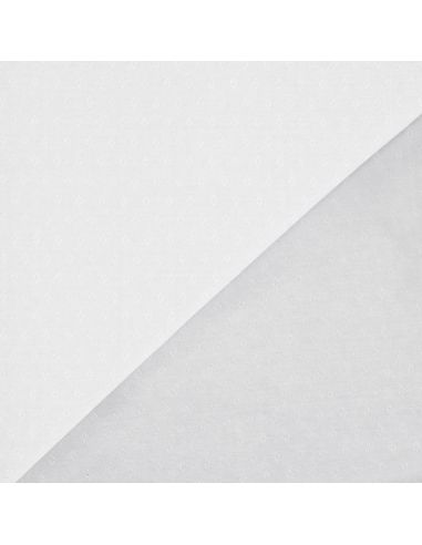 Tecido jersey malha pointelle - Branco