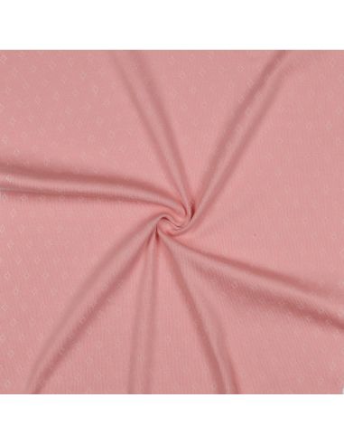 Tecido jersey malha pointelle - Rosa