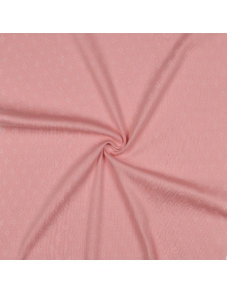 Tecido jersey malha pointelle - Rosa