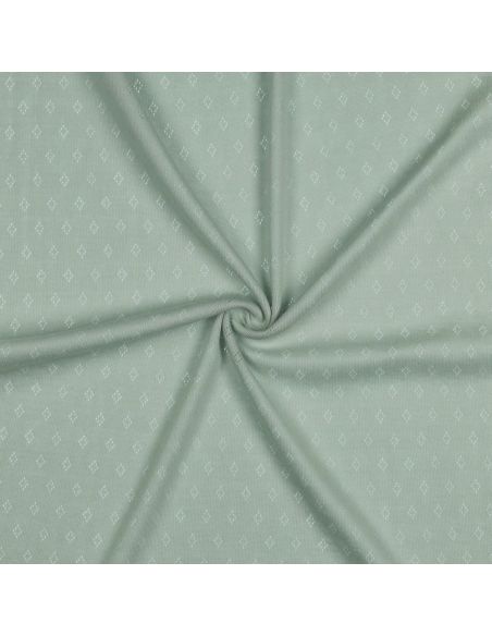 Tecido jersey malha pointelle - Menta