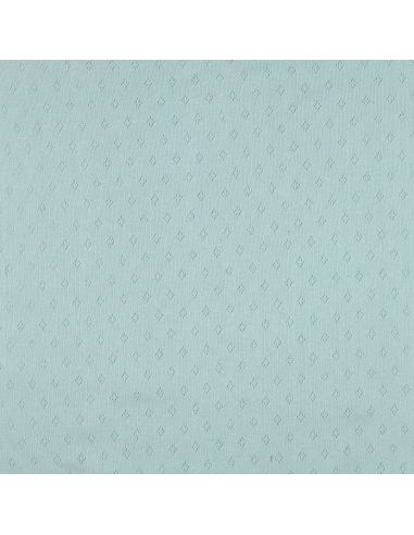Tecido jersey malha pointelle - Azul claro