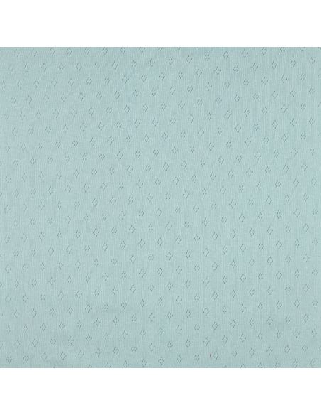 Tecido jersey malha pointelle - Azul claro