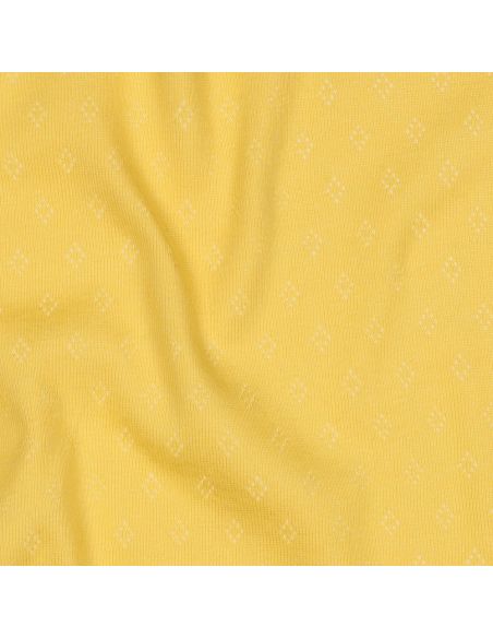 Tecido jersey malha pointelle - Amarelo claro