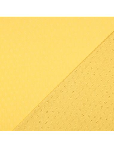 Tecido jersey malha pointelle - Amarelo claro
