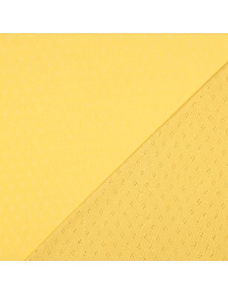 Tecido jersey malha pointelle - Amarelo claro